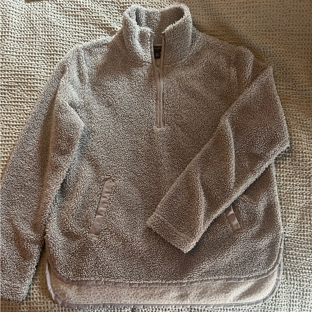 Banana Republic Gray Sherpa Pullover